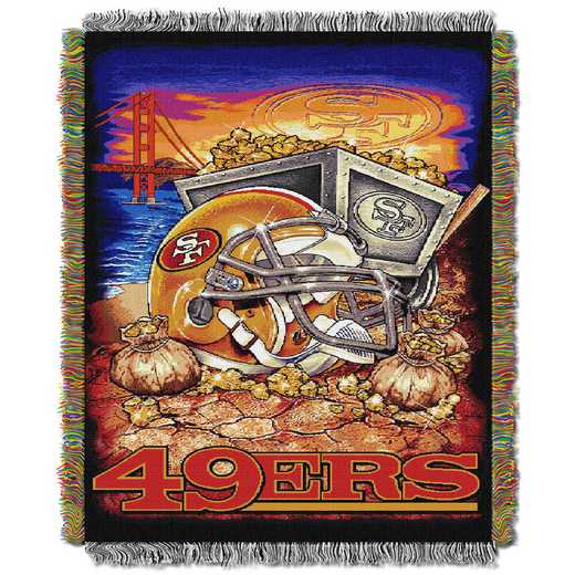 1NFL051010013RET: NW NFL HFA Tapestry Throw, 49ers